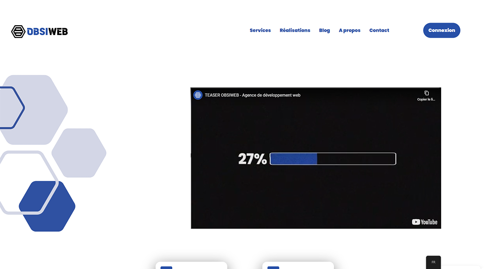 Bannière du projet Site vitrine de l'agence OBSIWEB